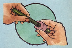 A rubber eraser can give you a firm grip on slippery objects.